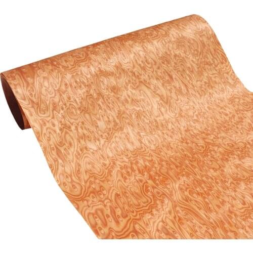 2PCS L:2.5Meters Width62cm Thickness:0.25mm Yellow Cat Technology Birdseye Wood Veneer