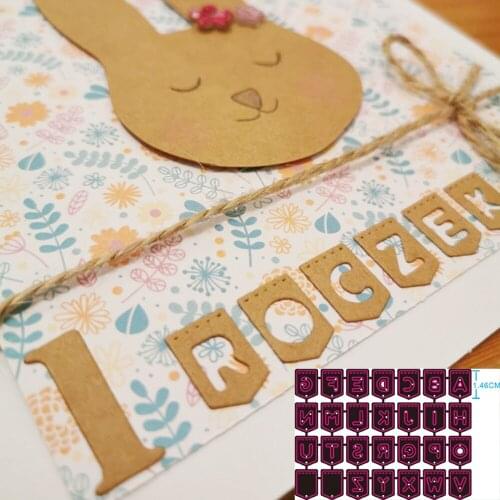 26PCS English letter label cutting Die New knife Die Metal cutting Die Alphabet Art Paper DIY Decoration
