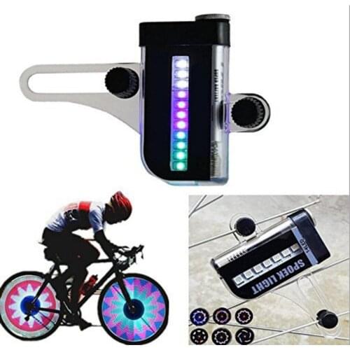 30 Pattern Bike Light Bicycle Wheel Light 14 LED Light Bicycle Spoke Lamp Night Riding Cycling Lighting
