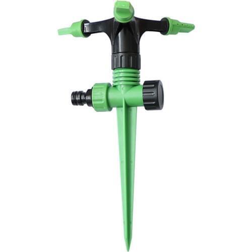 4 Pcs 360 Degree 3-Head Automatic Spiked Rotating Sprinklers Garden Yard Greenhouse Lawn Agriculture Irrigation Nozzles