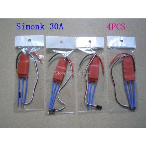 4pcs/lot Simonk 10A 12A 15A 20A 30A Firmware Electronic Speed Controller ESC For RC Quadcopter Multicopter Helicopter Multirotor