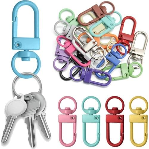 5PCS Bags Strap Buckles Colorful Metal Lobster Clasp Clips Bag Car Keychain Hook DIY Bag Part Accessories