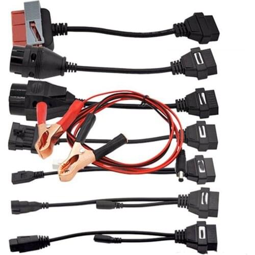 8pcs Truck Cables for Diagnostic Tool Truck Car OBD2 Cable Diagnostic Adapter Connector for delphi ds150e