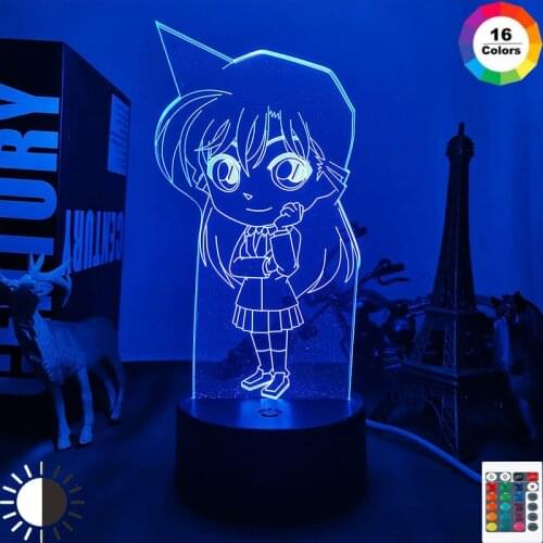Anime 3d Lamp Light Case Closed Ran Mouri for Kids Bedroom Decoration Night Light Manga Gift for Her Him Room Decor Table Lamp