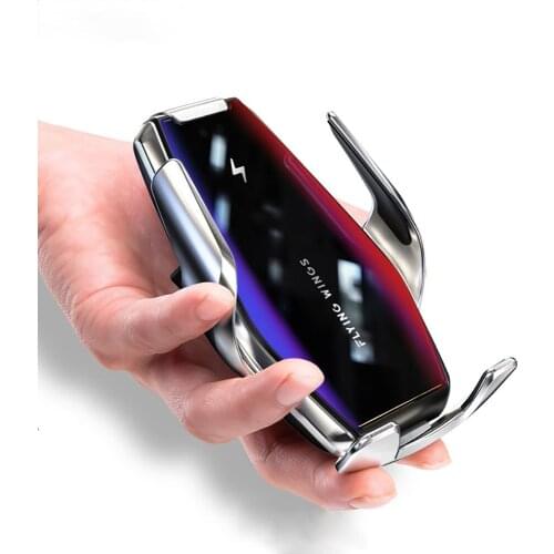 15W Automatic Clamping Qi Wireless Car Charger For iPhone 12 11 XS XR X 8 Samsung S20 S10 Sensor Fast Charging Car Phone Holder