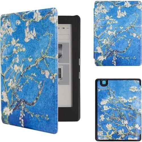 Cover Case for Kobo aura H2o edition 2 6.8" 2017 Waterproof E-reader e-book PU Leather Cover Smart Shell+ gifts