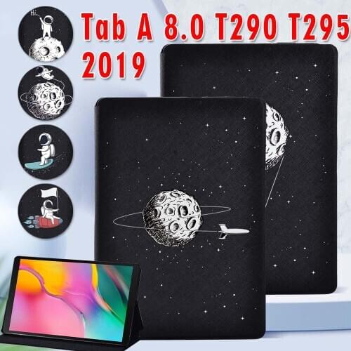 Tablet Case for Samsung Galaxy Tab A T290 T295 2019 8.0 Inch PU Leather Tablet Cover Case + Free Stylus