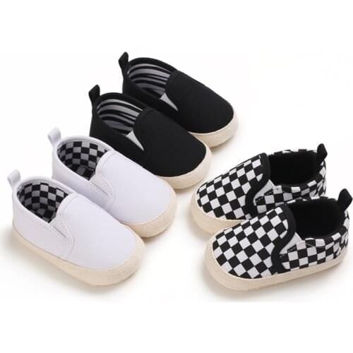 Focusnorm Newborn Baby Boy Girl Crib Pram Shoes Prewalker Soft Sole Slippers Trainers 0-18M