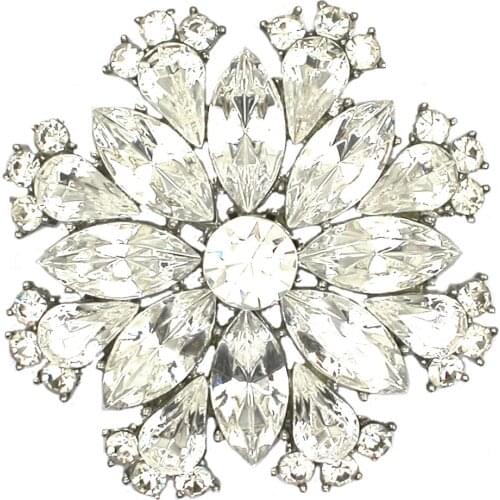 Pear-shaped Rhinestone carystal Flower Brooches For Wedding party prom pin Women Concert Jewelry Brooch Pins Gifts