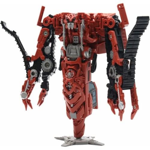 AOYI H6001-8A Transformation Toy Strong Roaring Action Movie Figure Model PVC 18cm Bulldozer Deformation Car Robot BMB SS Series
