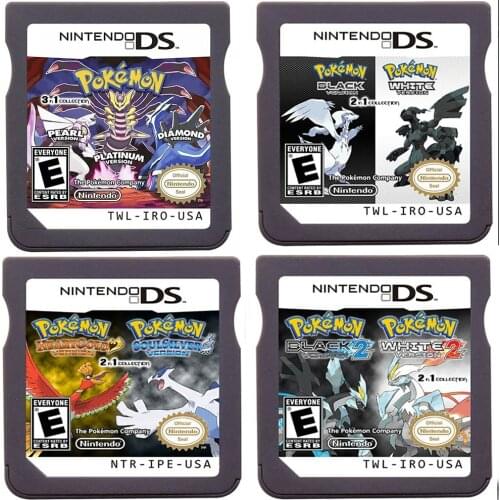 DS Game Cartridge Console Card Pokeon Series Black White HeartGold SoulSilver Diamond Pearl Platinum R4 Version for Nintendo DS