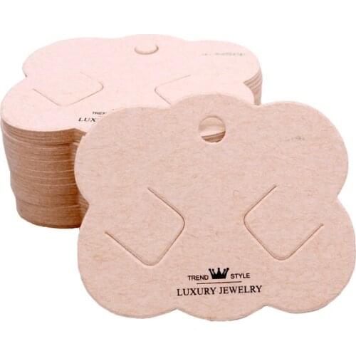 Fashion 100PCS 5*6cm Hair Clip Card Jewelry Display Cards Hair Accessory Cards Hairpin Packaging Card Accept Custom Logo