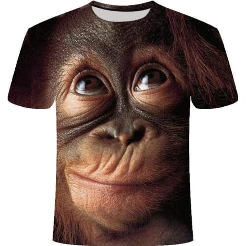 Hot 3d Orangutan T -Shirt 2019 Men And Women Fashion Animal Jumpsuit Printed Funny Short -Sleeved Summer Top T -Shirt Men S -6xl