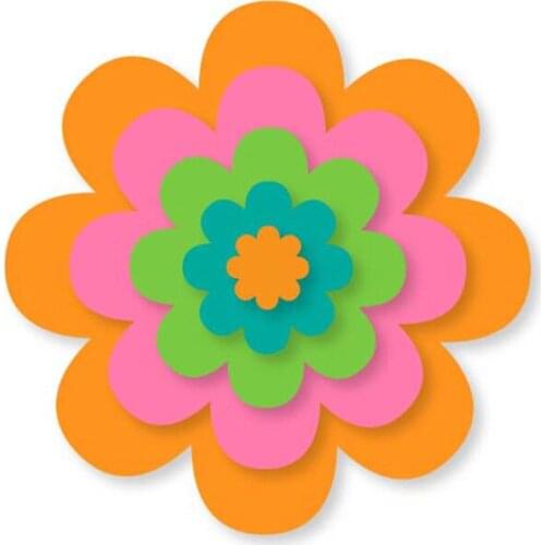 Five-piece Petal Set 2021 new metal cutting mold layer background craft template diy scrapbook paper/photo card embossing mold