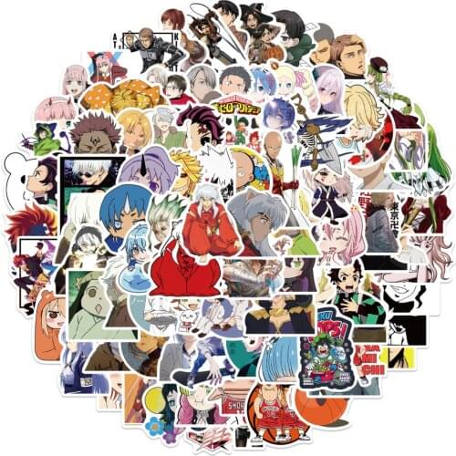 10/50/100PCS Mix Cartoon Anime Demon Slayer/My Hero Academia Sticker DIY Luggage Laptop Skateboard Motorcycle Decals
