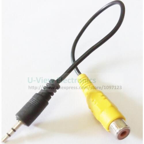 NCHTEK 3 Pole 2.5MM Stereo Jack Plug To RCA Female Adapter For GPS AV-in Converter Video Cable About 20CM/Free Shipping/50PCS