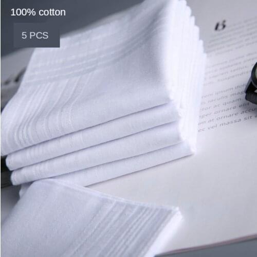 Pure cotton handkerchief 5 PCS white handkerchief DIY tie dye old fashioned long staple cotton 40*40cm freeshipping dropshipping