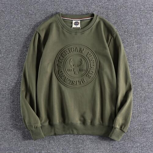 2020 Autumn Winter New Men Fashion Simple Letter Print Hoodies Foreign Trade Original Single Mens Round Neck Long Sleeve Tops