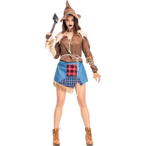 New Clown Witch Costume 2020 Scarecrow Stage Performance Costume Halloween Costume Anime Cosplay Onesies for Adults