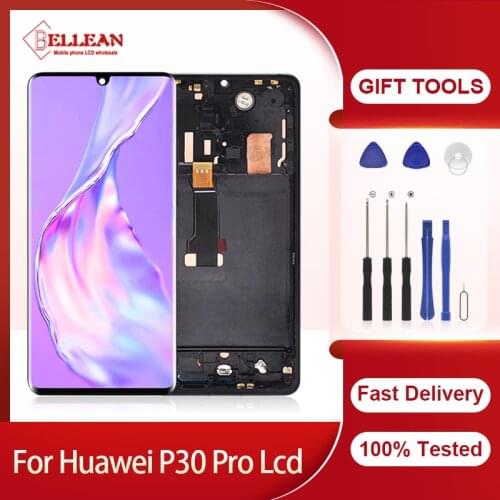 Catteny OLED 6.47inch For Huawei P30 Pro LCD Display Touch Panel Glass Screen Digitizer VOG-L04 L09 L29 Assembly With Frame
