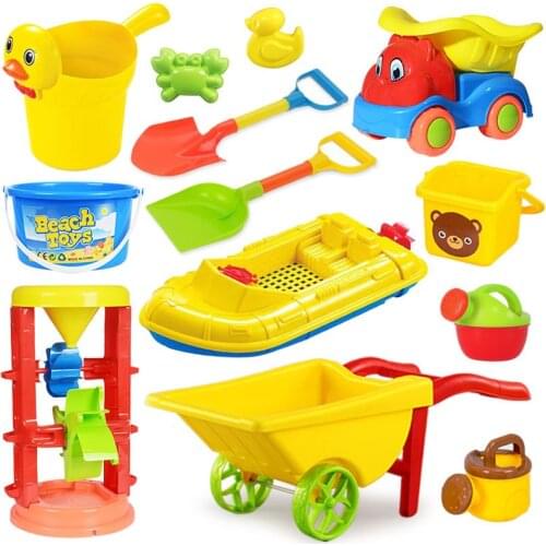 Beach toys for Kids beach game toys play water toys Sandbox Set Kit Summer Toys for Beach Play Sand Water Play Cart
