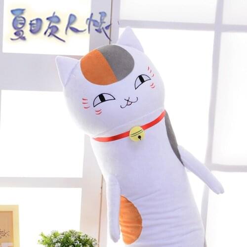 1pc Handmade Cartoon Cat Body Pillow Cushion Anime Natsume Yuujinchou Plush Doll Stuffed Toy Halloween Gifts for Friends