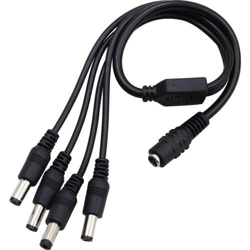 DC 1 to 4 Way Power Splitter Adapter Cable Cord for Ring CCTV Security Camera