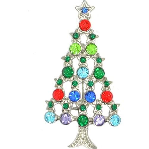 Christmas Tree Brooches Fashion Jewelry Hat Scarf Pins Brooch Pins Accessories Christmas Gift