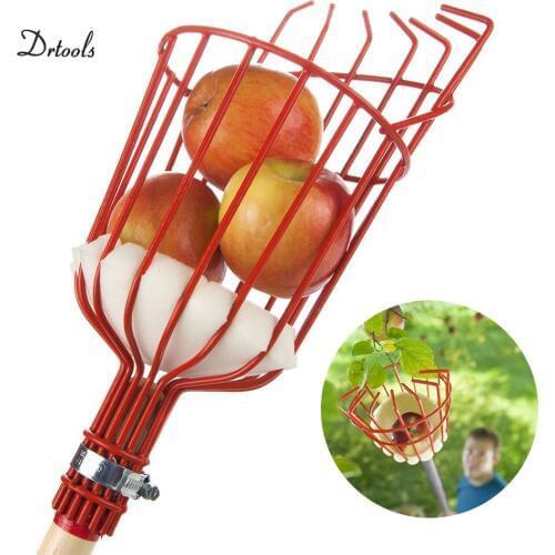 Garden Tools Metalic Fruit Picker Gardening Fruits Collection Picking Head Tool Fruit Catcher Device Greenhouse Fruit Picker