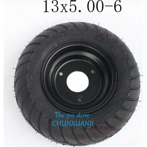 Good Reputation 13x5.00-6 Wheel Tire Tyre for 6 Inch Alloy Rims Hub Fits ATV QUAD Buggy Mower Go-kart Buggy