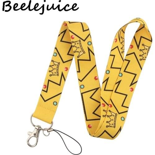 Cartoon Imperial Crown Lanyard for Keys Phone Cool Neck Strap Lanyard for Camera Whistle ID Badge Cute webbings ribbons Gifts