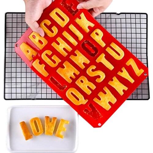 Silicone Letter Cake Mold DIY Cupcake Cookies Croissant Baking Pan Soft and Easy to Release Baking Tool