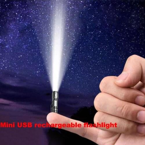 ABS Strong Light Flashlight Outdoor Focusing and Long-range Rechargeable Mini Flashlight for Camping, Cycling and Hiking