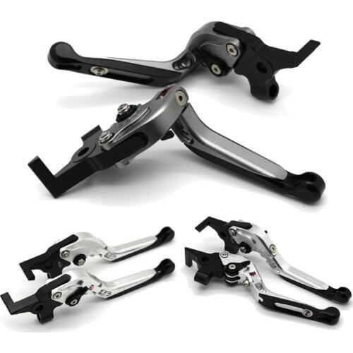 With logo Motorcycle Frame Ornamental Foldable Brake Handle Extendable Clutch Lever For YAMAHA YZF R1 02-03 YZF R6 1999-2004