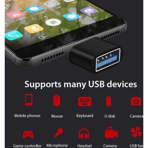 USB Type-C To USB Adapter Connector Type-C To Micro USB 2.0 Charger Cable For Samsung/Xiaomi/Huawei/Phone Black/White