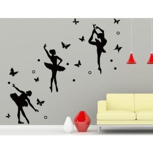 High Quality Ballet Dancer Wall Sticker Living Room Decoration Kids Rooms Home Decor Wall Decals Stickers Wallstickers