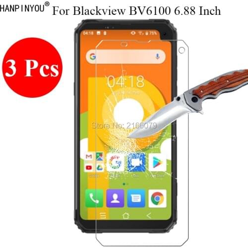 3 Pcs/Lot New 9H 2.5D HD Clear Premium Tempered Glass Screen Protector For Blackview BV6100 6.1" Protective Film + Clean Tools
