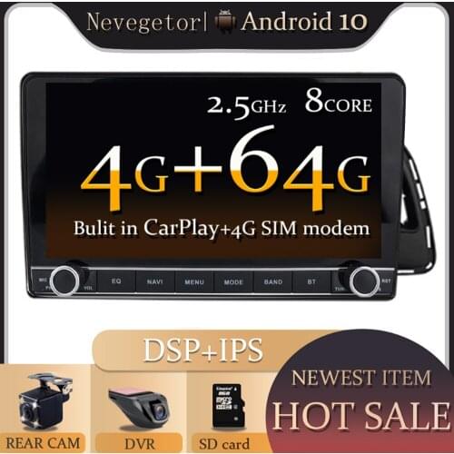 4G Android 10.0 4G+64G Car Radio Multimedia Player For Audi Q5 2008 - 2017 GPS Navigation no 2din dvd