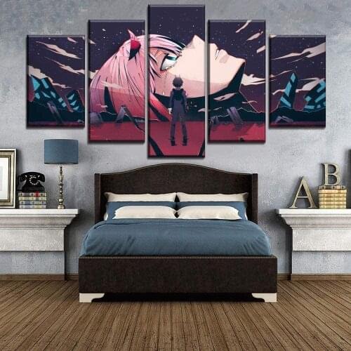 5 Piece Wall Art Canvas Painting Anime Personage Poster Modular Abstract Picture Living Room Bedroom Decoration Home
