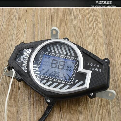 Electric Vehicle Accessories LCD Instrument 48-72v Voltage and Voltage Display Speed Mileage