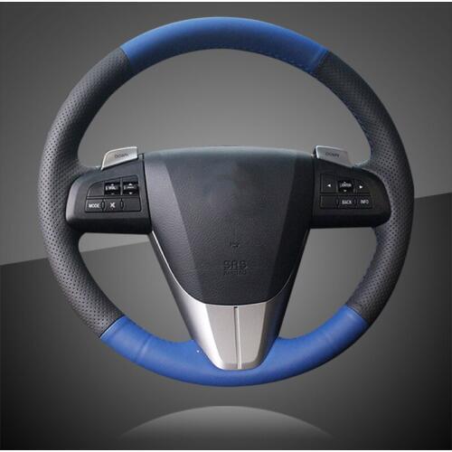 Car Braid On The Steering Wheel Cover for Mazda 3 Axela 2008-2013 Mazda CX-7 CX7 2010-2016 Mazda 5 2011-2013 Auto Wheel Cover