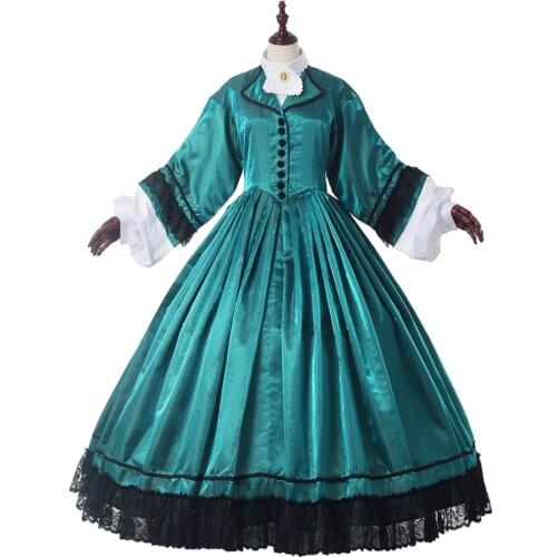 Victorian Civil War Southern Belle Gown Evening Dress 18 Century Lolita Dresses