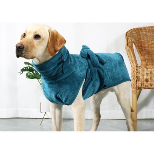2020 New Pet Dog Bathrobe Thick Super Absorbent Towel Small/Large Dog Shower Drying Bathrobe Adjustable Wearable Towel 7 sizes