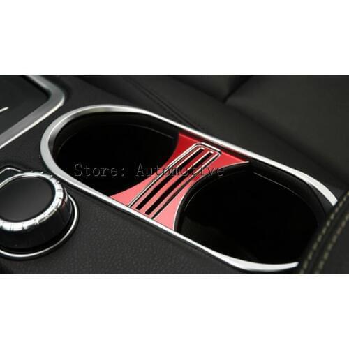Alumium Alloy Cup Holder Cover Frame Trim Sticker For Mercedes Benz GLA CLA A Class Car Styling Accessories