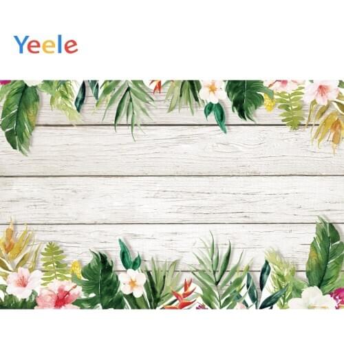 Yeele Wood Photocall Tropical Leaves Flowers Ins Photography Backdrops Personalized Photographic Backgrounds For Photo Studio