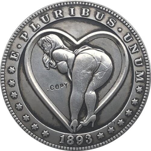 Hobo Nickel 1893-S USA Morgan Dollar COIN COPY Type 85