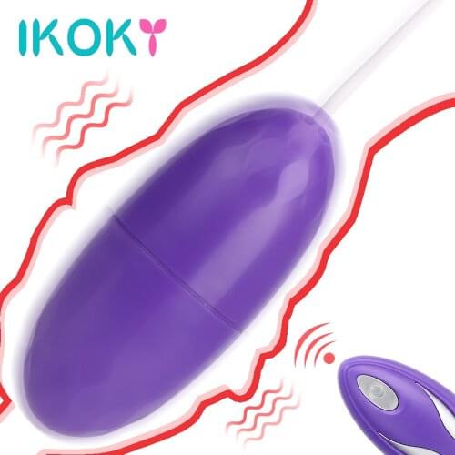 IKOKY G-spot Vibrators 10 Frequency Vagina Massager Remote Control Clitoris Stimulate Sex Toys For Women Jump Egg Vibrator