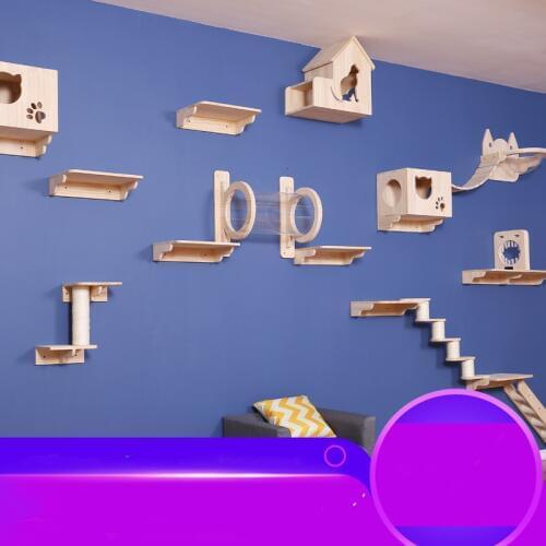 Cat Sisal Scratcher Post Climbing Tree For Cat Pet Wall-Mounted Furniture Cat Climb Wall Hanging Board Toy Wall Cat Nest M6163