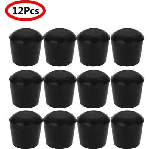 12Pcs Rubber Furniture Foot Table Chair Leg End Caps Covers Tips Floor Protectors for Indoor Home Outdoor Patio Garden Office