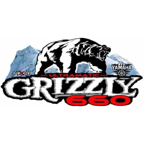 Hot Cartoon Grizzly 660 Car Sticker Windshield Bumper Motorcycle Decal High Quality KK Vinyl Cover Scratches Waterproof PVC